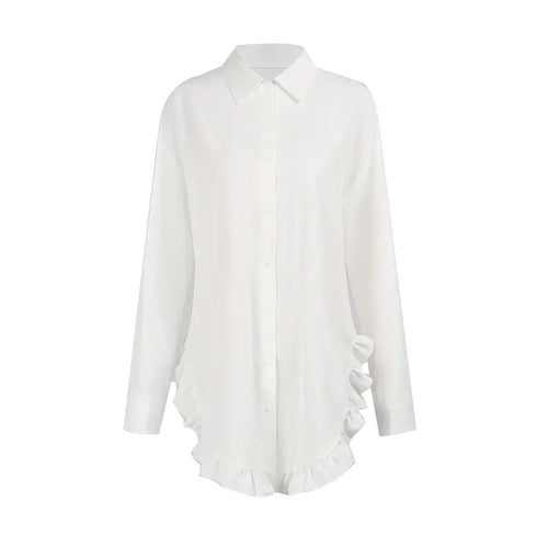 Dam Lång Kofta Monokrom Polyester Cardigan-1