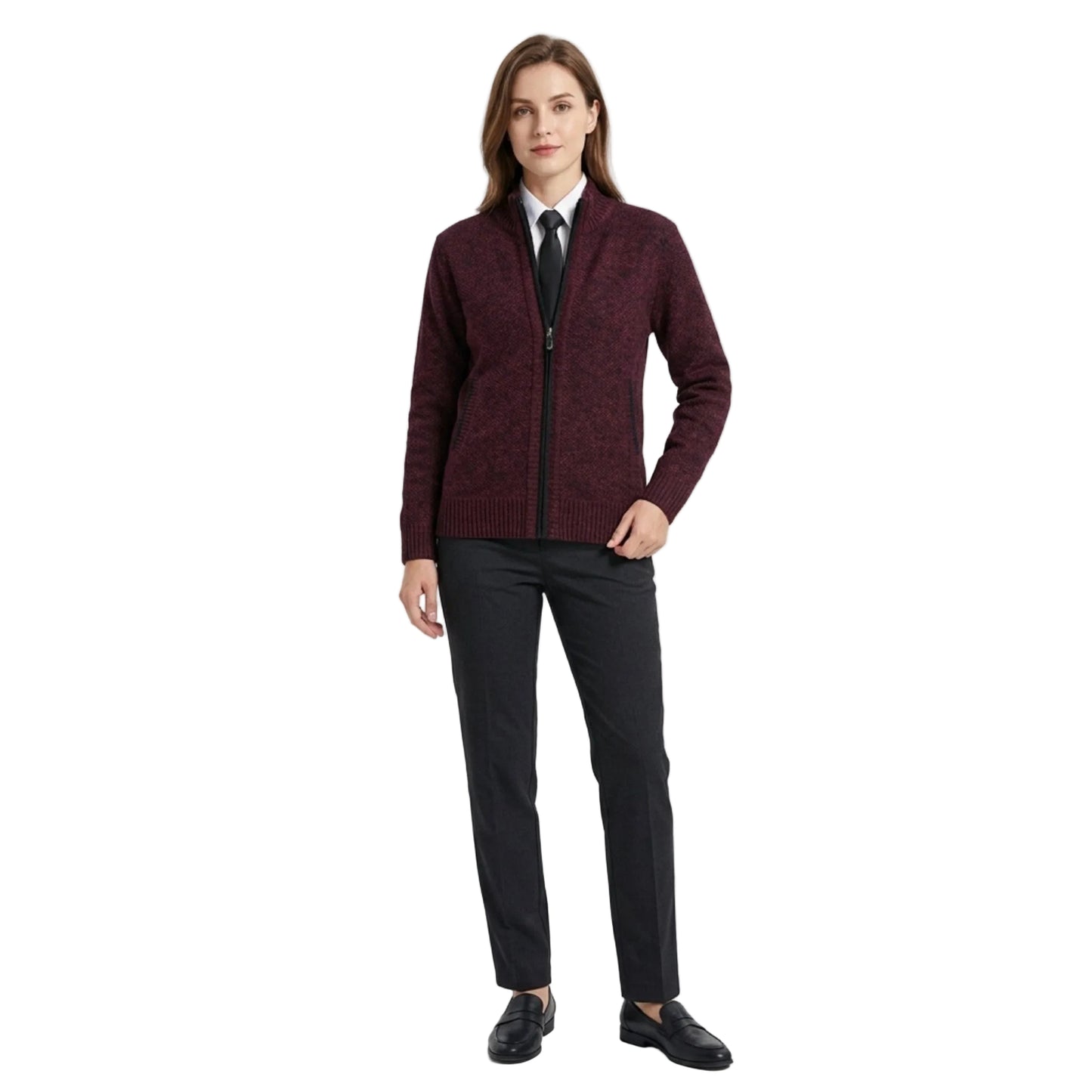 Dam Kardigan Glansig Polyester