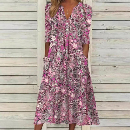Dam Sommarklänning Elegant Omslag Andningsbartl för Fest och Bröllop