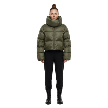 Dam Vinterjacka Överdimensionerad Turtleneck Mjuk Fleece
