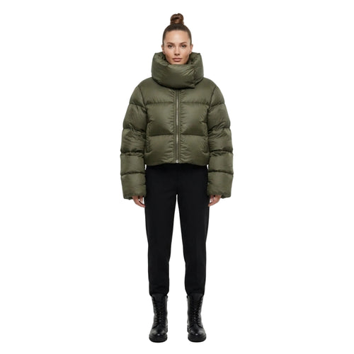 Dam Vinterjacka Överdimensionerad Turtleneck Mjuk Fleece