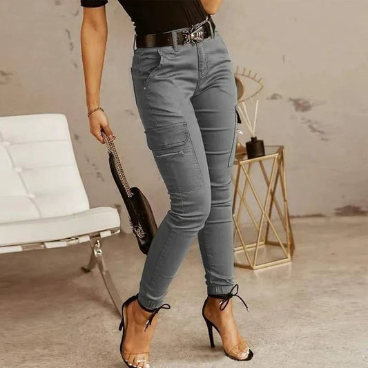 Kvinnors Cargo Jeans Loose Fit Denim 1