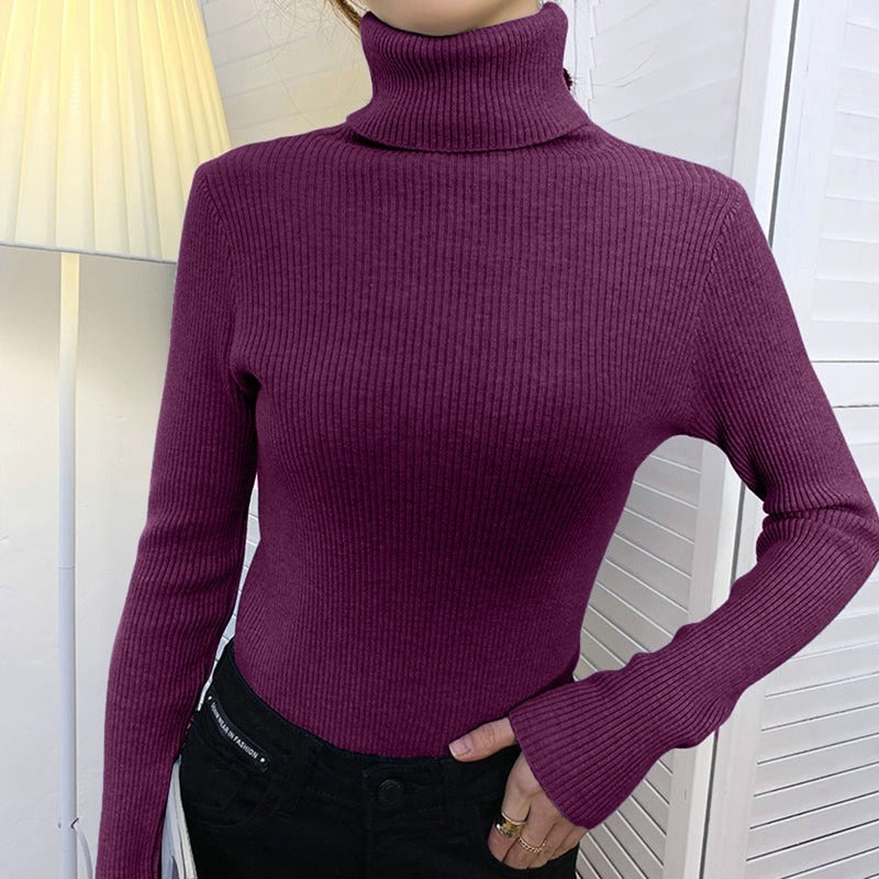 Variant image for Dam Turtleneck Tröja Långärmad Elastisk Material-11