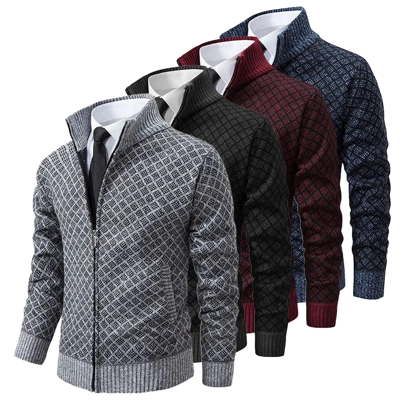 Herrjacka Slim Fit Modern Design Högkvalitativ Blandning-2