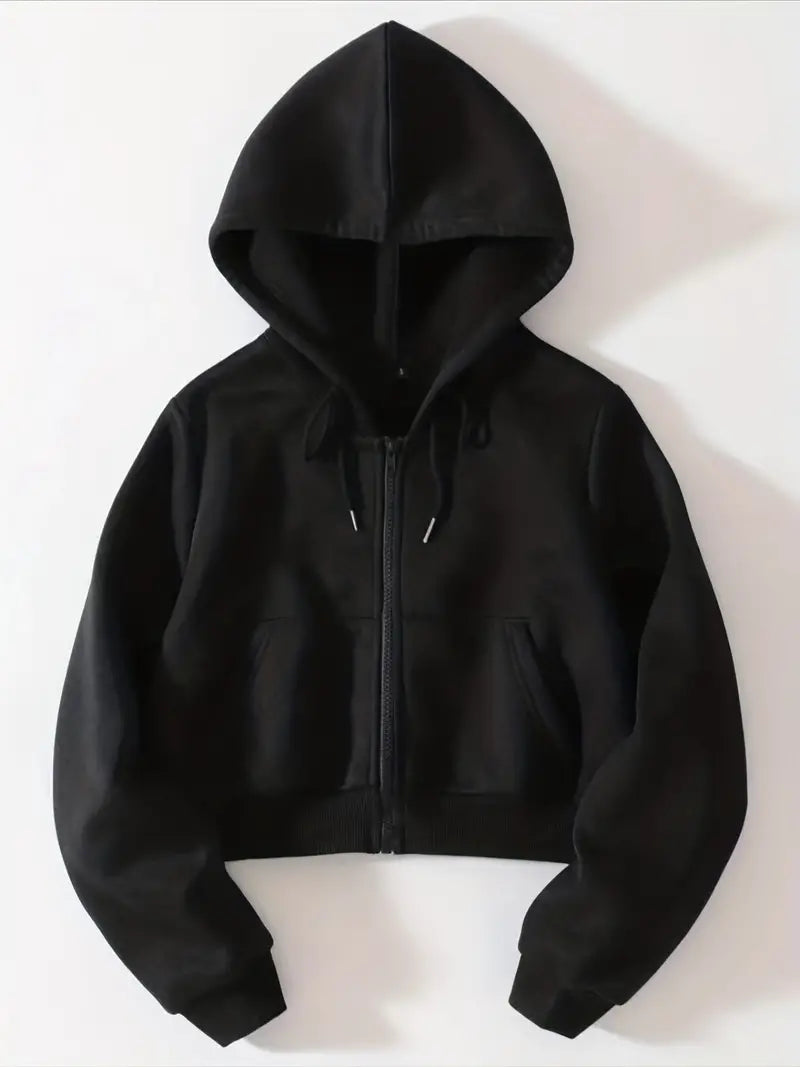 Variant image for Dam Crop Hoodie Trendig Mjuk Material-7