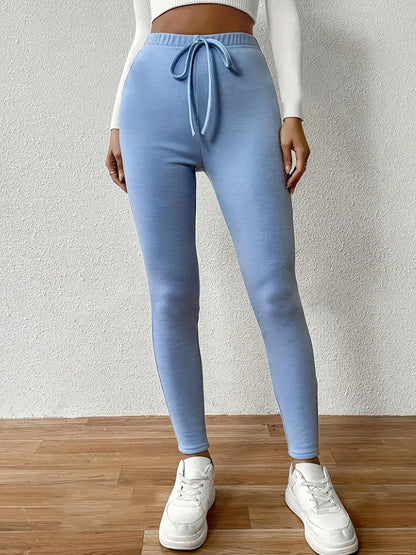 Kvinnors Midjeleggings Fleecefodrade Figurformande Stretch Material-3