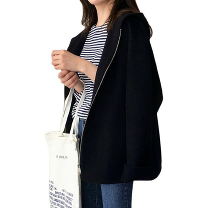 Dam Kappa Med Huva Modern Design Högkvalitativa Material-5