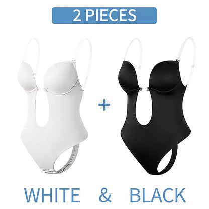 Variant image for Dam Bodysuit Djup V-halsavsnitt Nylon Spandex-41