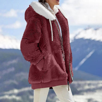 Fleecejacka Dam Varm Mjuk Polyester för Höst och Vinter 15