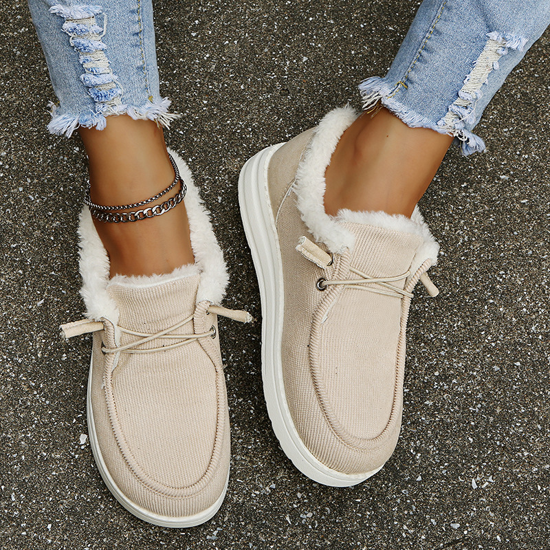 Dam Vinter Sneakers Trendig Design med Päls och Robust Sula 2