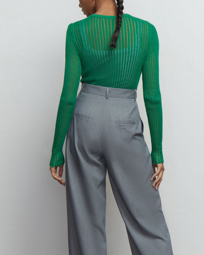 Dam Tröja Transparent Elegant Lätt Material-5