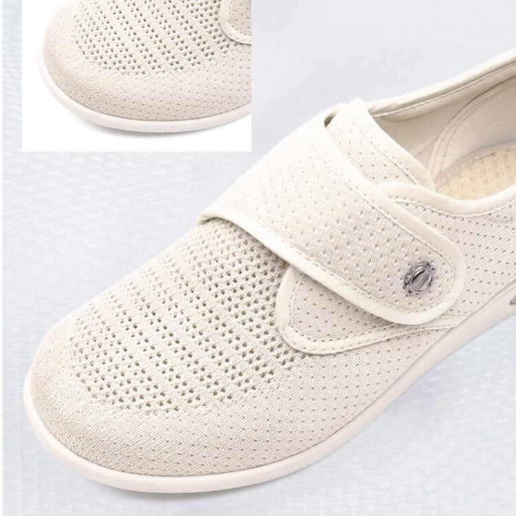 Dam Slip-On Pantoletter för Bredare Fötter Lätt Andningsbart Tyg-2