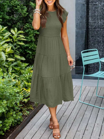 Dam Maxiklänning Bustier Andningsbart Material med Fjärilärmar 12