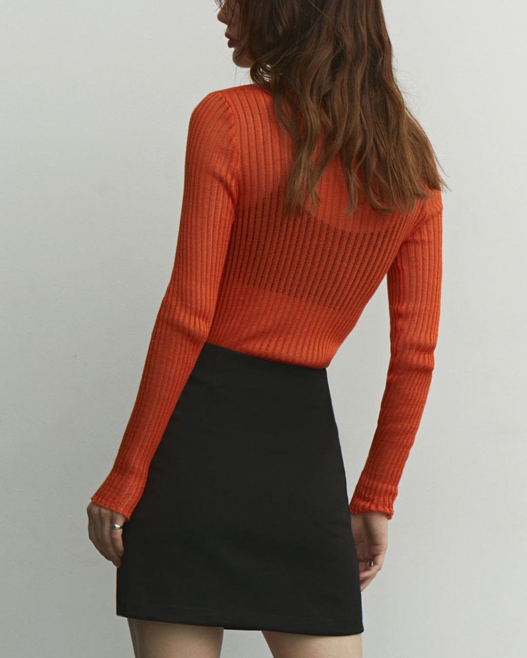 Dam Tröja Transparent Elegant Lätt Material-2