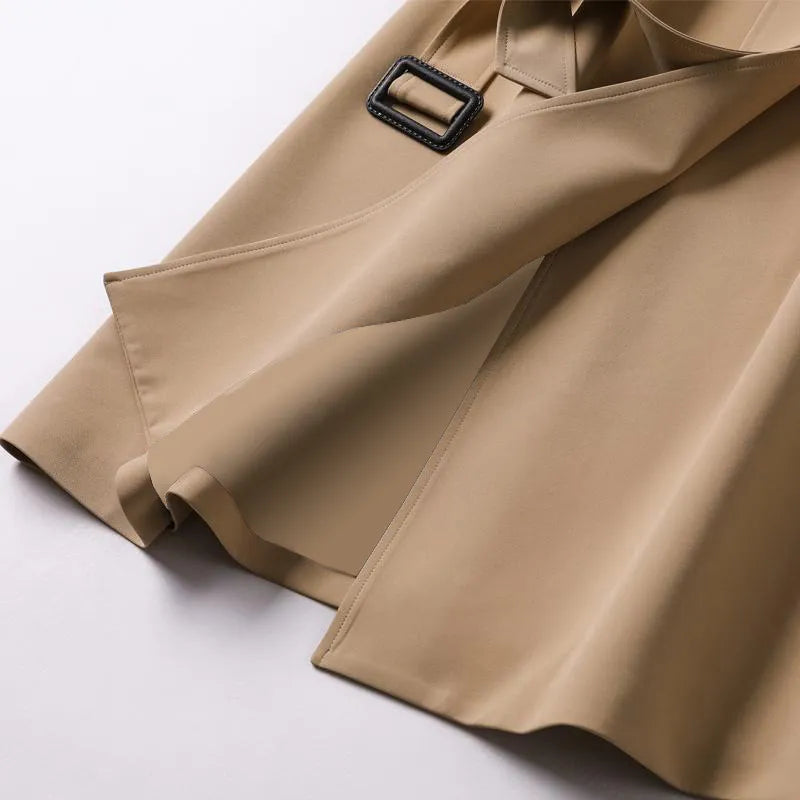 Dam Trench Coat Vattentät Klassisk Stil-5