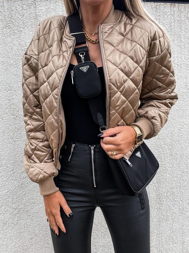 Herrar Vadderad Jacka Stilren Polyester-5