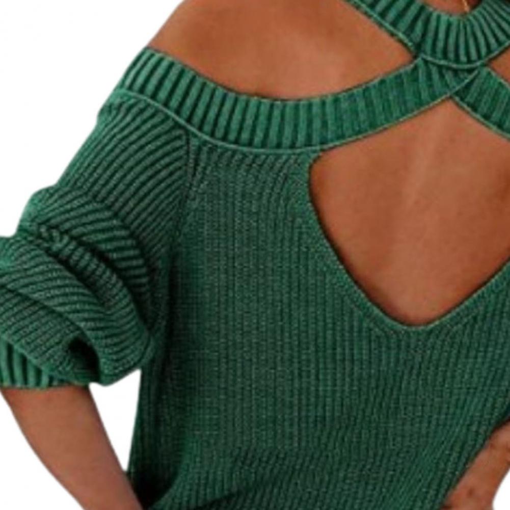 Dam Tröja med Öppna Axlar i Mjuk Bomull – Trendig och Bekväm Passform för Vardag och Fest 4