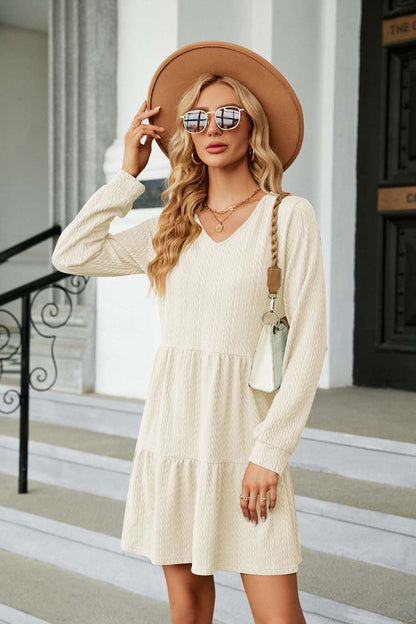 Variant image for Kvinna Klänning Ruffles Stretchig Polyester-1