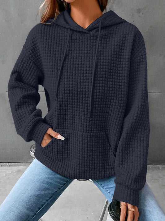 Dam Huvtröja Modern Design 100% Bomull-1