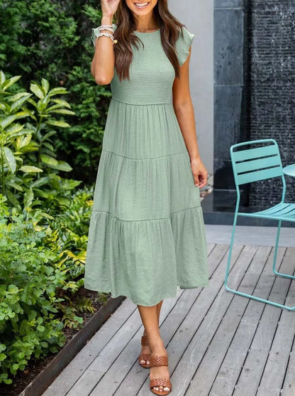 Dam Maxiklänning Bustier Andningsbart Material med Fjärilärmar 11