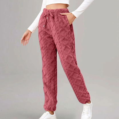 Herr Joggingbyxor Jacquard Mjuk Polyester med Dragsko-4