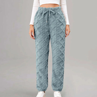 Herr Joggingbyxor Jacquard Mjuk Polyester med Dragsko-6