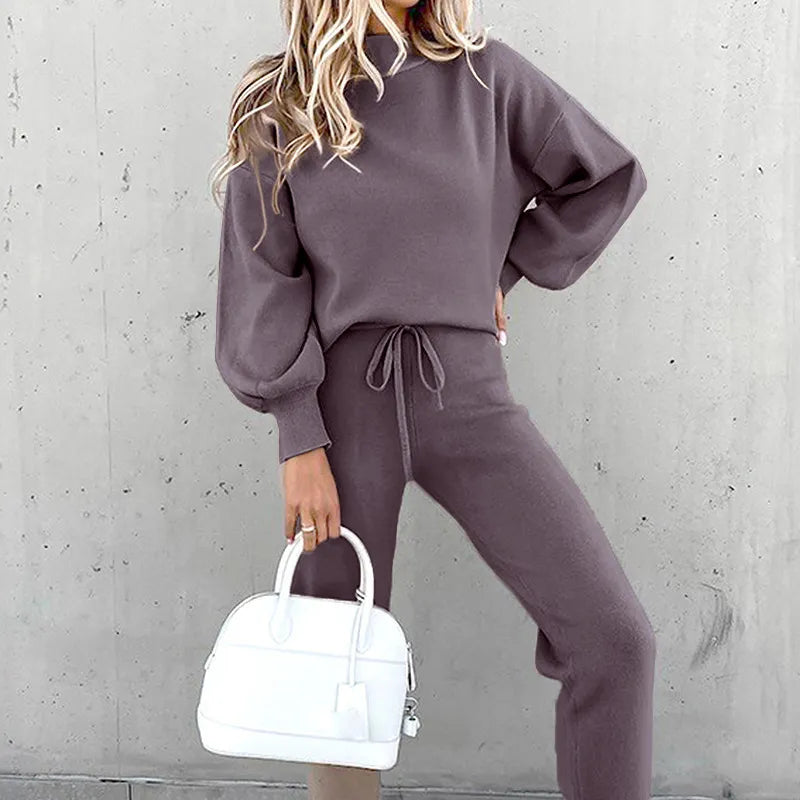 Dam Joggingdräkt Bekväm Loungewear Bomullsmix 2