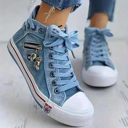 Herr Sneakers Urban Stil med Blixtlås och Bekväm Sula-4