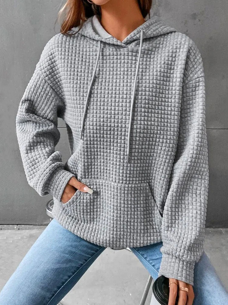 Hoodie Herr Mönstrad 100% Bomull med Huva-1