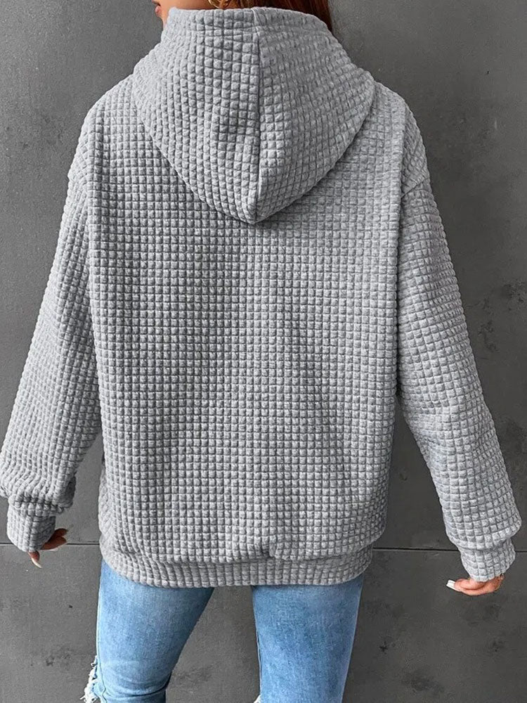 Hoodie Herr Mönstrad 100% Bomull med Huva-3