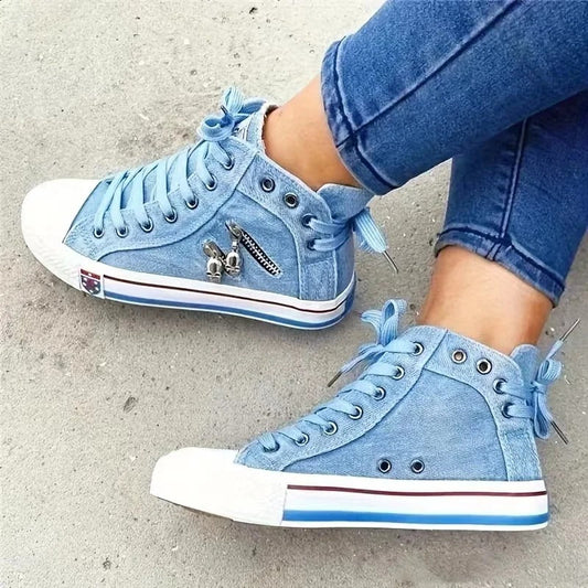 Herr Sneakers Urban Stil Med Blixtlås Vadderad Inläggssula-1