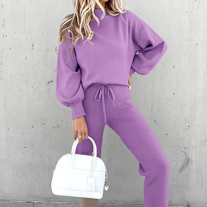 Dam Joggingdräkt Bekväm Loungewear Bomullsmix 12