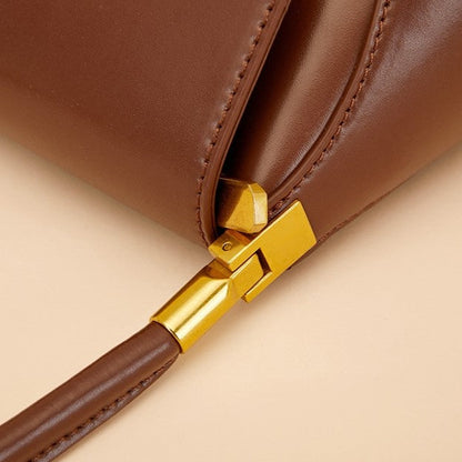 Dam Axelväska Baguette Vintage Stil Vegan Läder-2