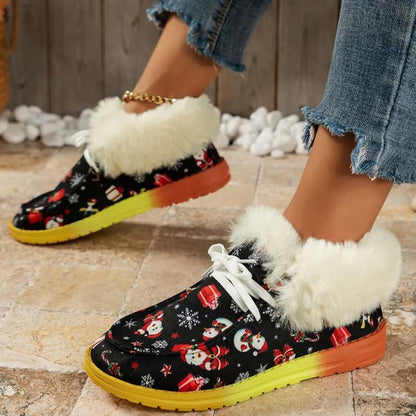 Damskor Slip-On Mjuk Velour med Gummisula-3