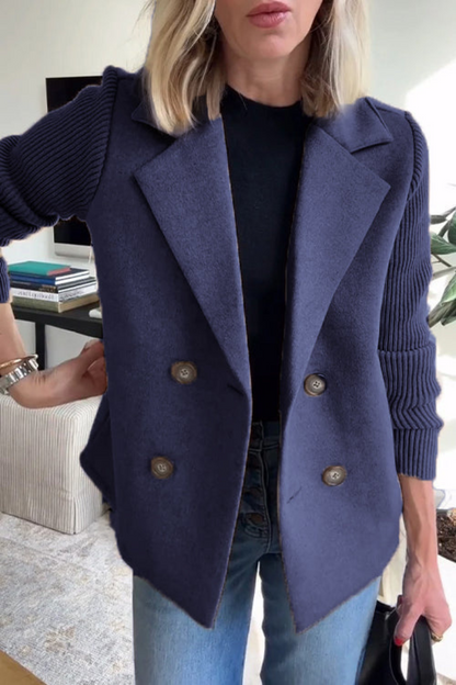 Dam Blazer Elegant Polyester Figurnära-5