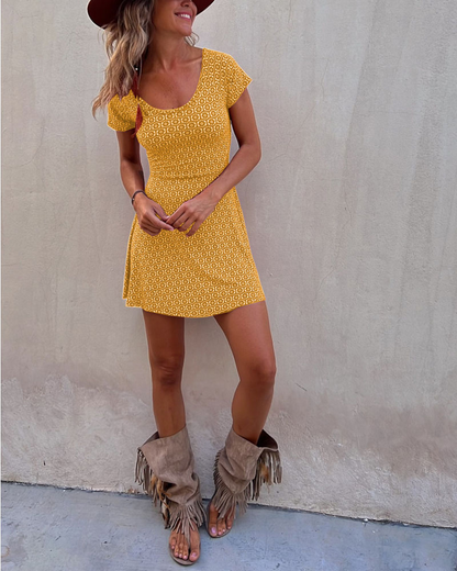 Variant image for Dam Sommarklänning Flödande Design Lätt Polyester, Perfekt För Bröllopsgäst och Fest-5