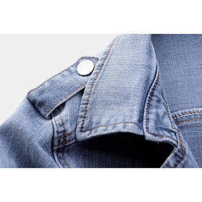 Dam Jeansjacka Tvättad Denim Klassisk Oversize Style-2