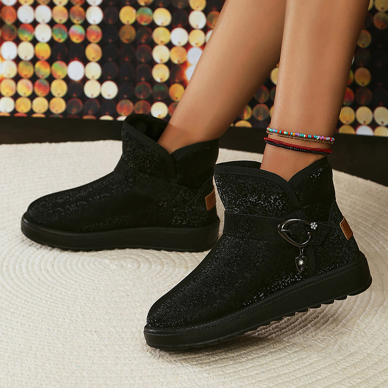 Variant image for Fodrade Vinterstövlar Dam Quiltad Gummi för Kalla Dagar-1