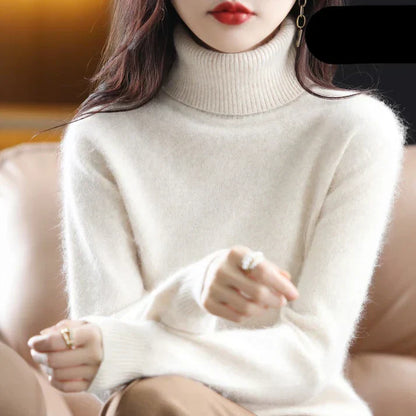 Variant image for Kvinnor Turtleneck Tröja Kashmir Mjuk och Varm-8