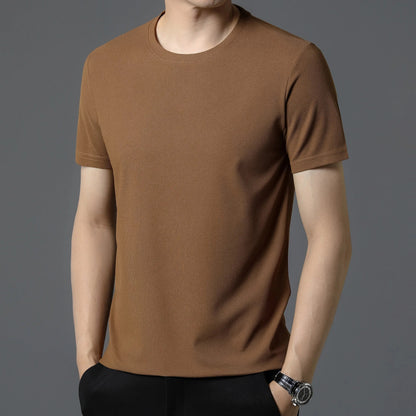 Kvinna Kortärmad Skjorta Waffle Material Elegant Stil-6