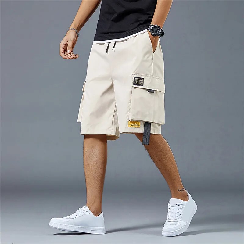 Variant image for Herrens Baggy Shorts Löst Passform 100% Bomull Flera Fickor-25