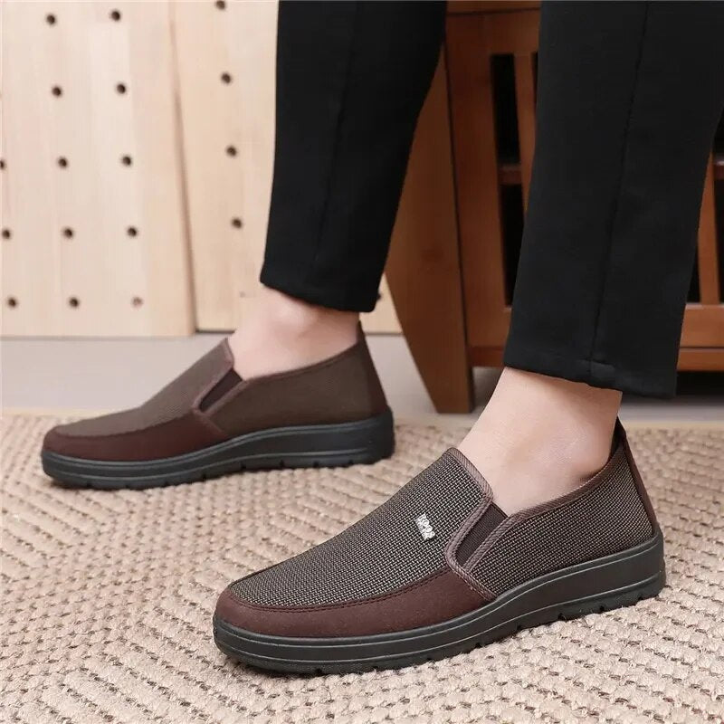 Herrskor Anti-Slip Design Andningsbart Material för Fritid och Kontor-2