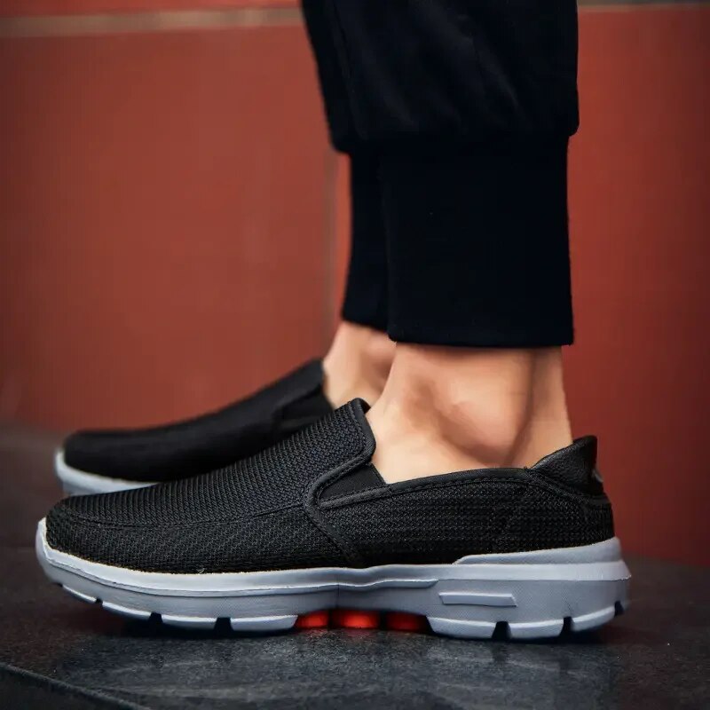 Herr Slip-On Sneakers Mesh Modern Design Skor-2