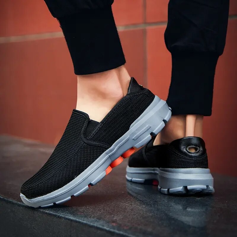 Herr Slip-On Sneakers Mesh Modern Design Skor-3