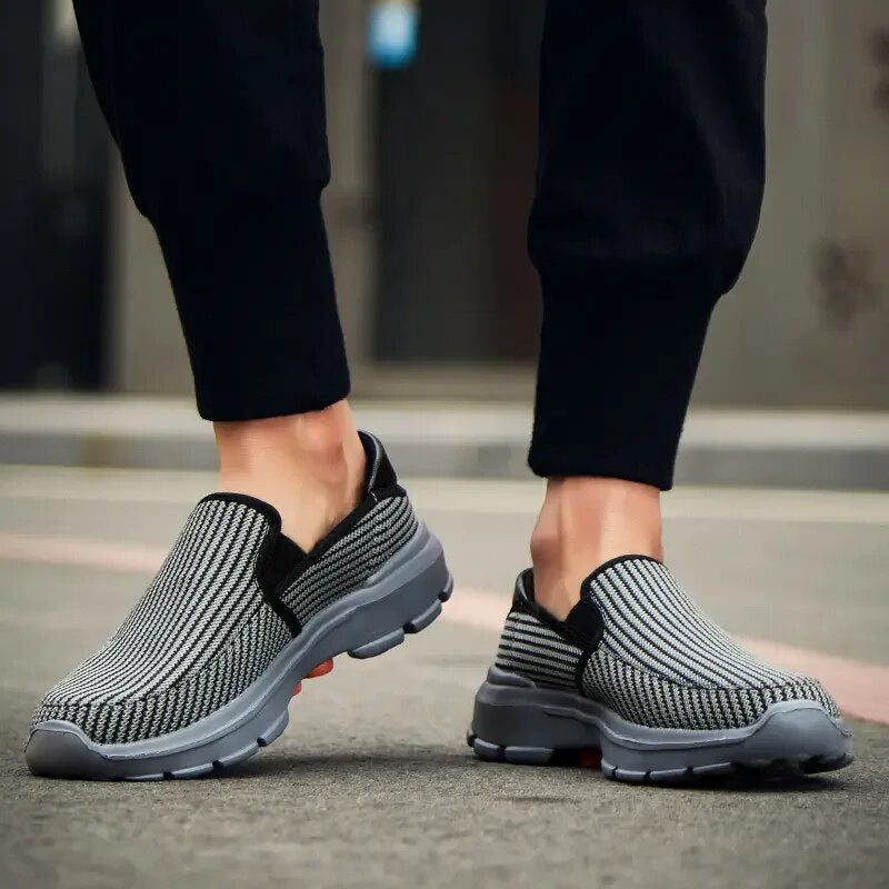 Herr Slip-On Sneakers Mesh Modern Design Skor-6