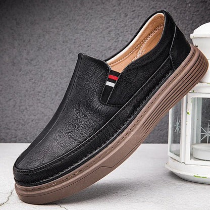 Herr Loafers Platt Sula Äkta Läder Komfort-3