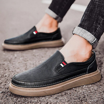 Herr Loafers Platt Sula Äkta Läder Komfort-5