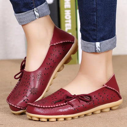 Herr Läderloafer Andningsbar Slip-On-1