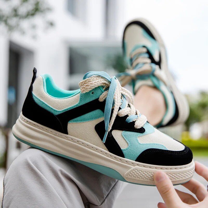 Herrskor Klassiska Urban Stil Snörning Syntetiska Material-4