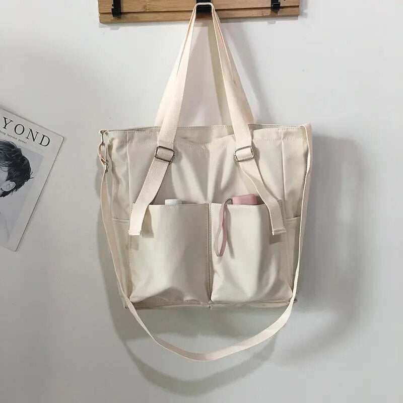 Kvinnors Vattentät Crossbody Väska Rymlig Oxford med Dragkedja 5